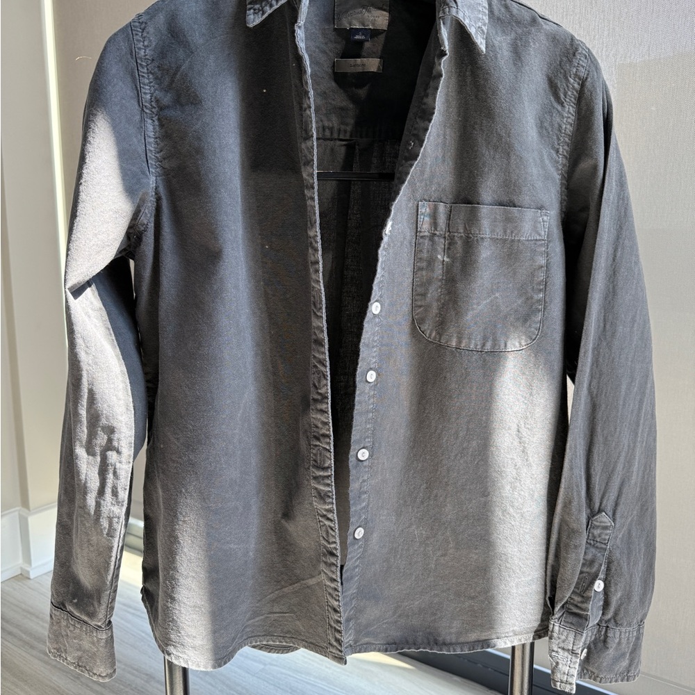 Casual Black Button-Up Shirt